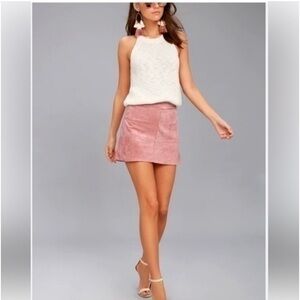 NWT Lulu’s Skirt Shenandoah Maeve Suede Mini